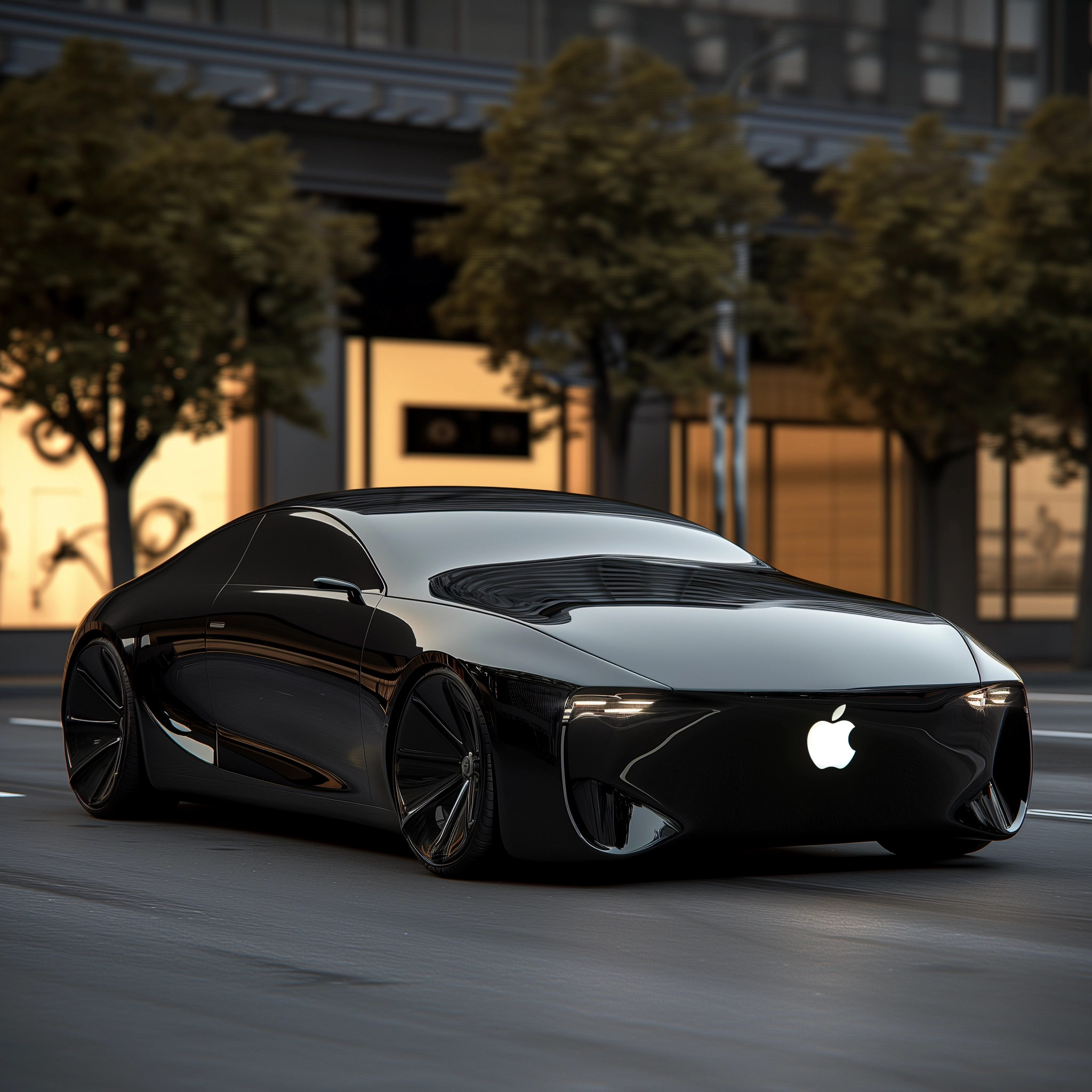 apple's car: Illustration of Apple's diverse technology portfolio, highlighting its focus away from electric vehicles.