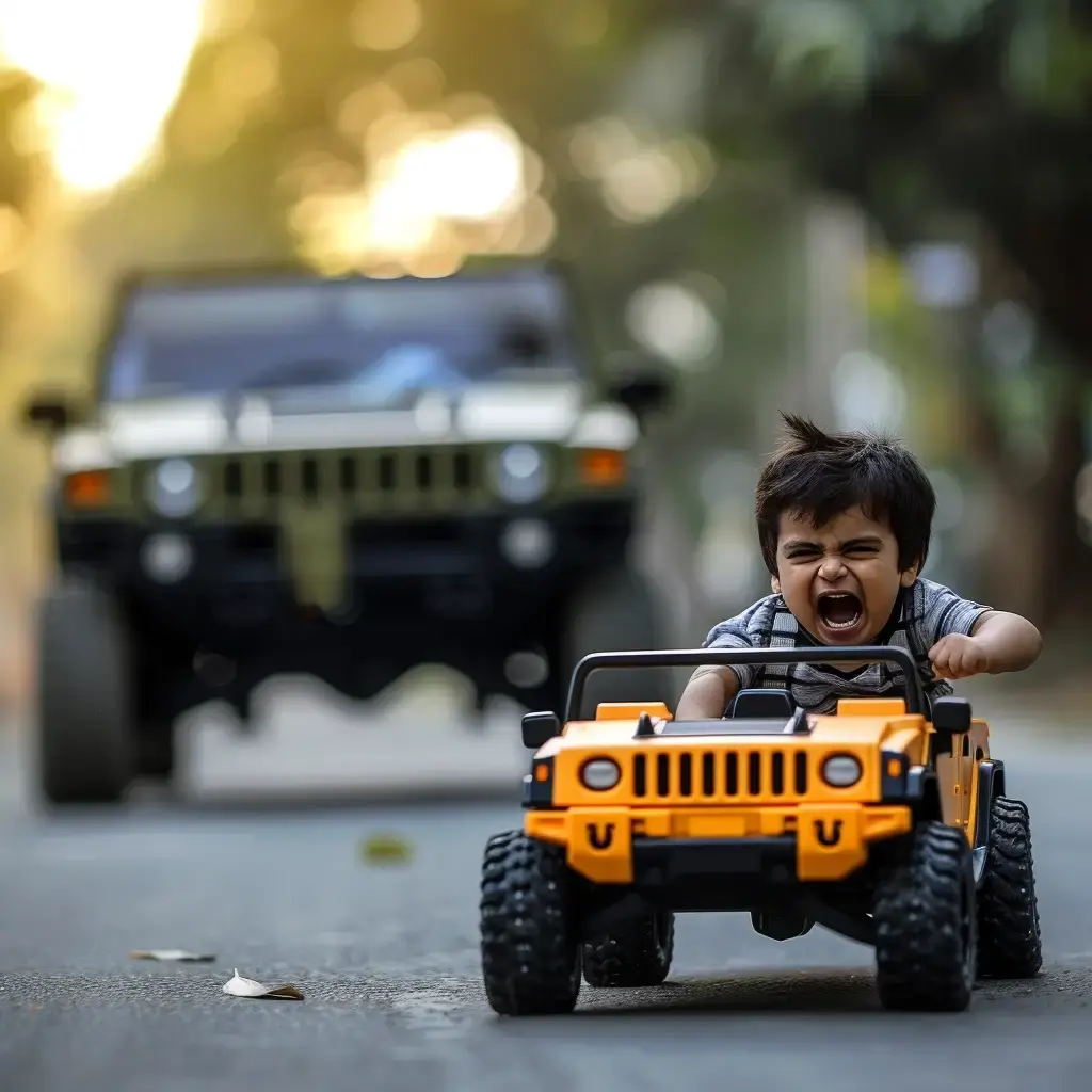 Family with young children walking in a pollution-free park, thanks to widespread EV adoption