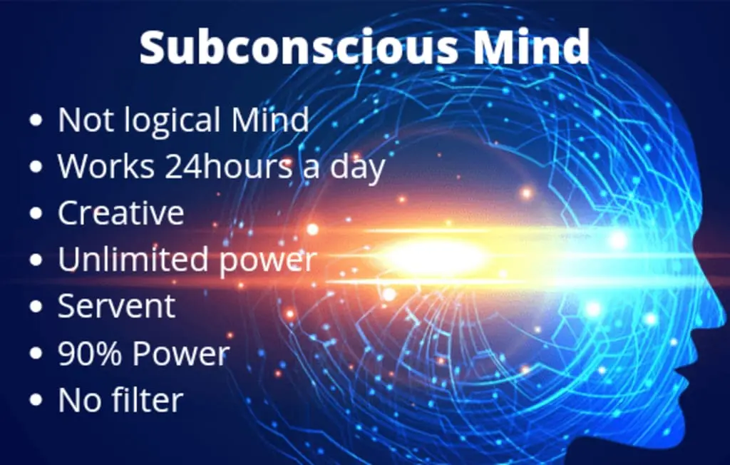 Visual comparison of conscious vs. subconscious processing speeds in the brain, demonstrating the vast capacity of the subconscious mind.