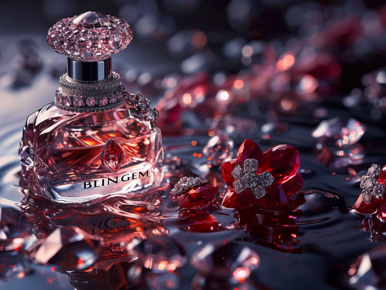 A luxurious bottle of Baccarat perfume, exuding elegance and sophistication with its intricate design and opulent packaging.