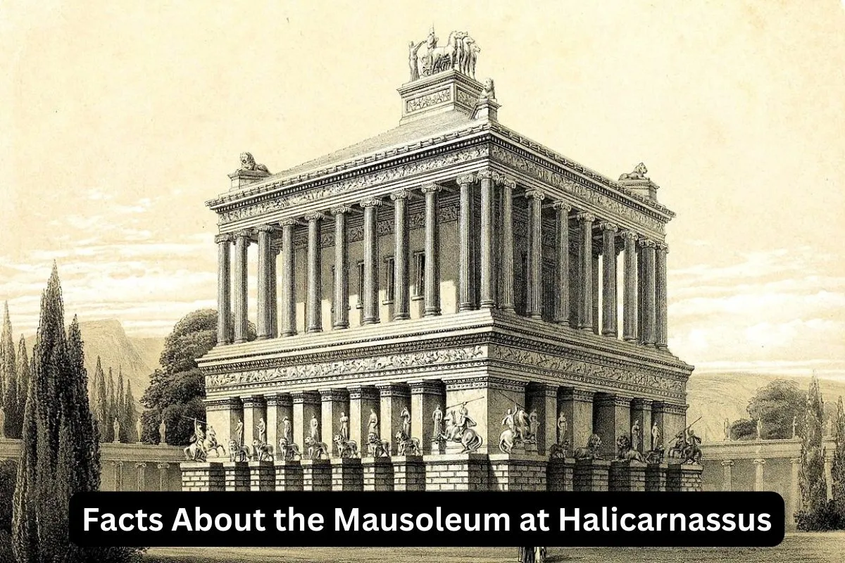 Aerial view of the archaeological site of the Mausoleum at Halicarnassus in Bodrum, Turkey.