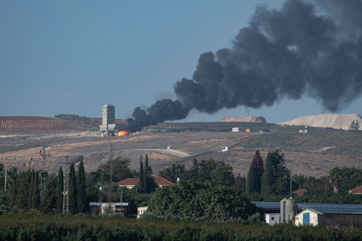 Israeli Defense Forces conducting airstrikes on Hezbollah strongholds in Lebanon.