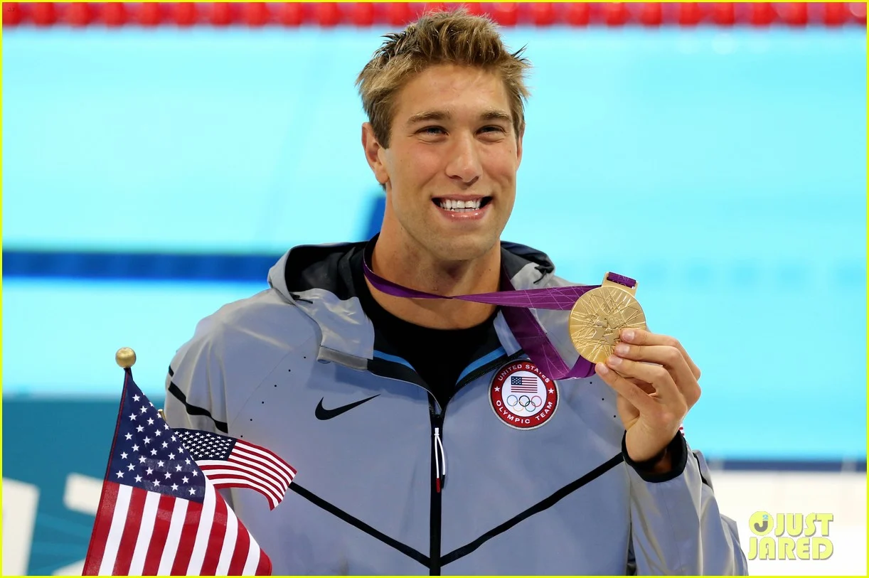 United States athlete winning gold medal at Paris 2024 Olympics. 